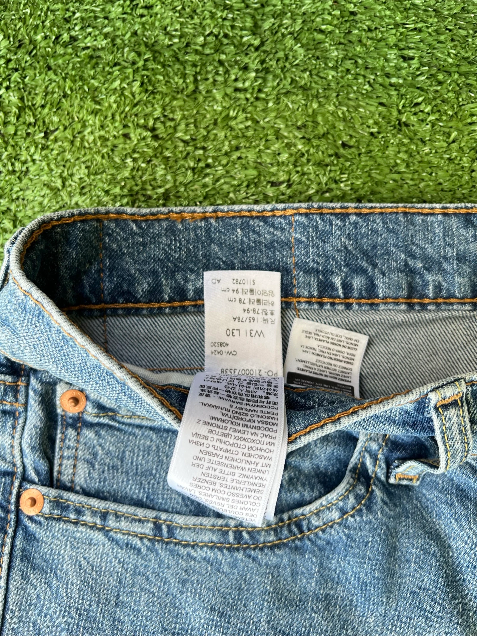 Levi’s 511 Slim Fit Jeans Lichtblauw Gewassen Denim Vintage Stijl Heren W31 L30 – photo 6